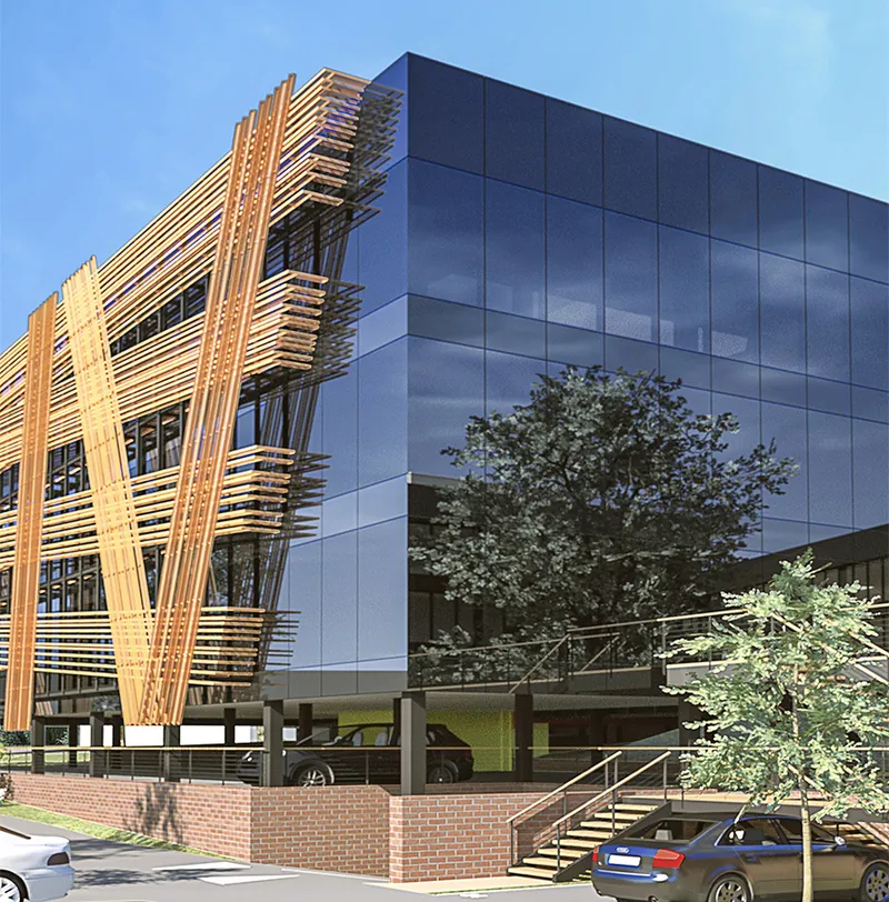 AU CŒUR D’UN PARC, Nouveau siège social d’une société de construction, rue sans soucis, 69760 Limonest - Archigroup.