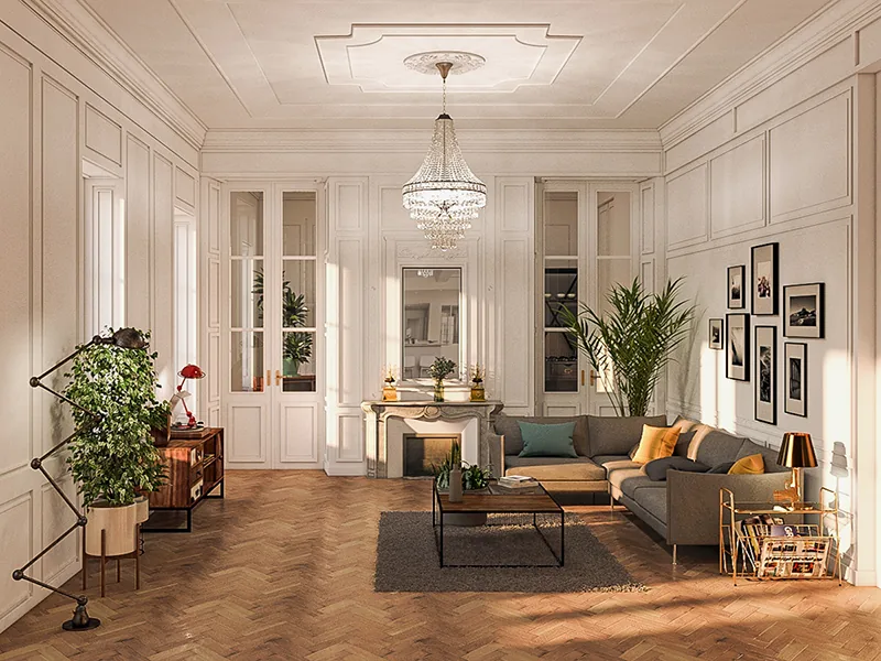 Appartement H — séjour meublé