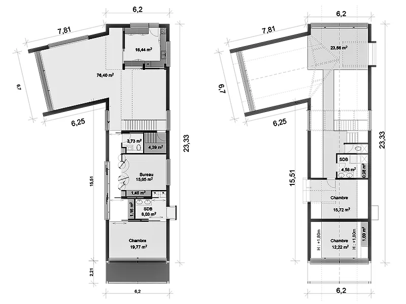Habiter la rive — plans
