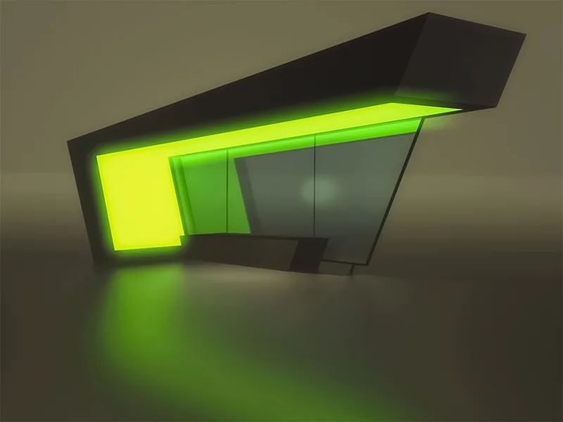 BUS STOP — l’objet éclairé, de nuit