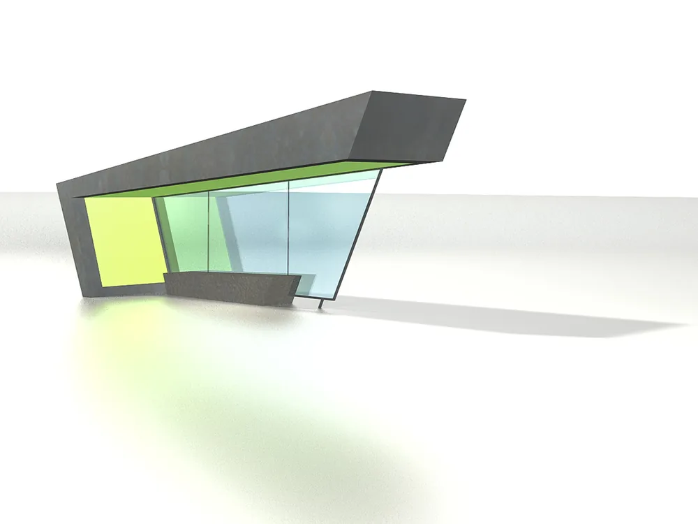 BUS STOP — arrêt de bus, objet de design urbain (vue 3D)