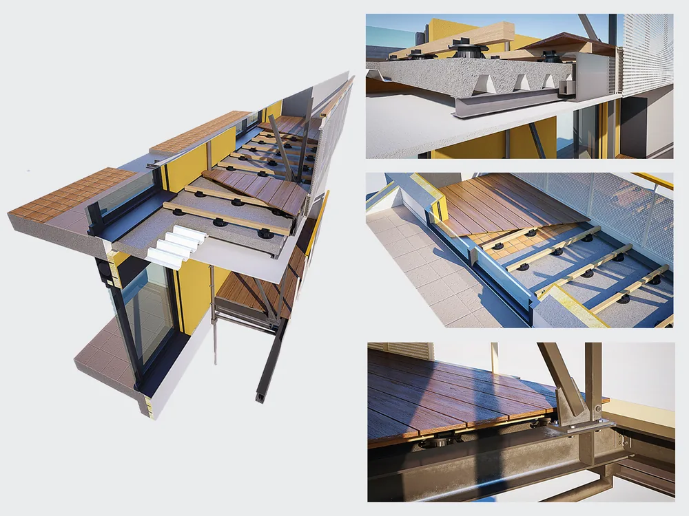 Planche de détails constructifs en 3D