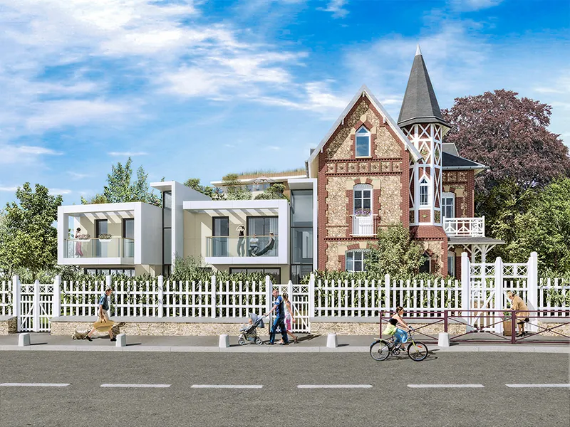 Le Hêtre Pourpre, Sceaux — perspective sur rue