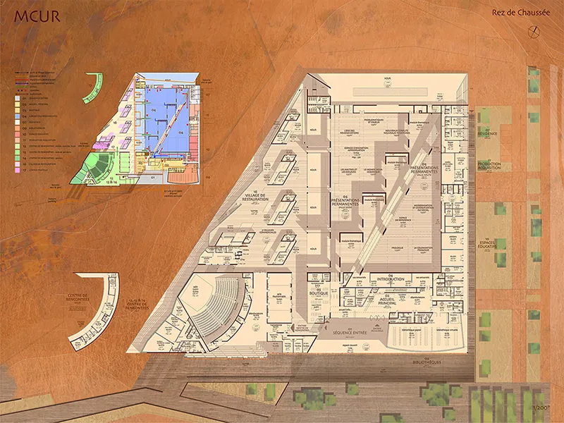 MCUR — plan du rez-de-chaussée