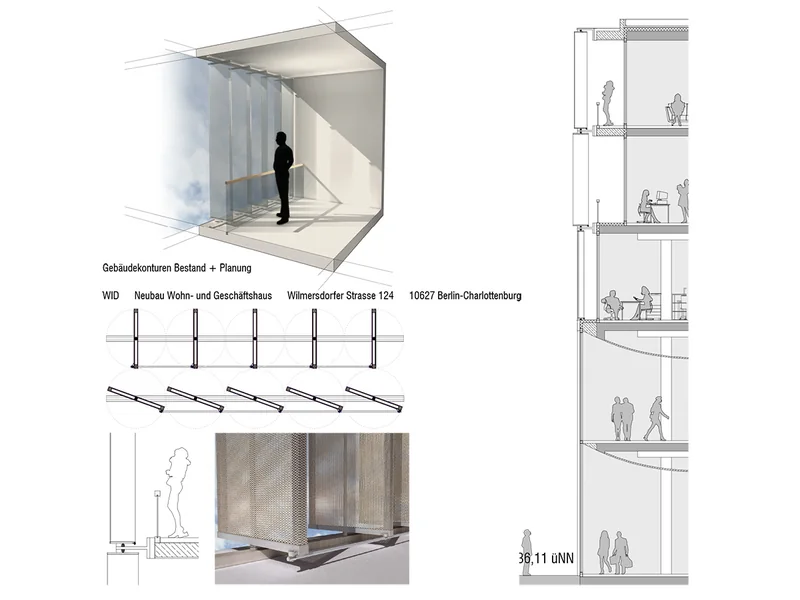 détails constructifs de la façade