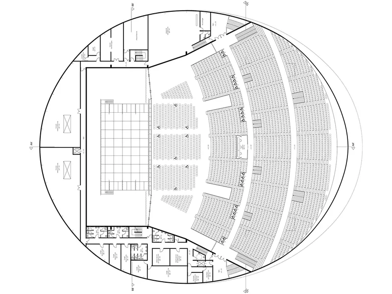Zénith de Boulazac — niveau 1, configuration spectacle