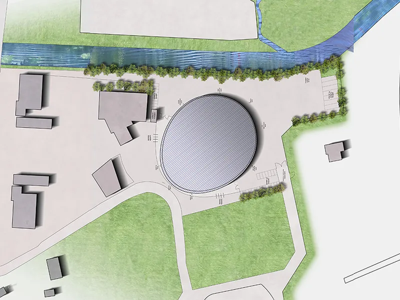 Zénith de Boulazac — plan masse