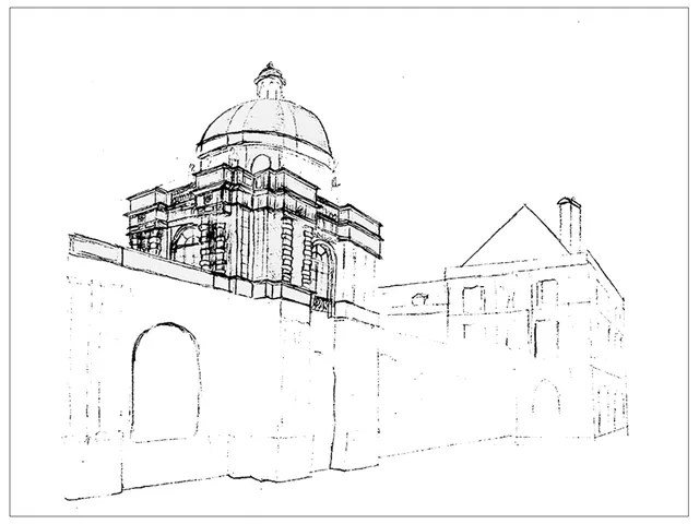 Palais du Luxembourg, Paris, 1998, dessin, croquis à la main par Julien BERKOVIC